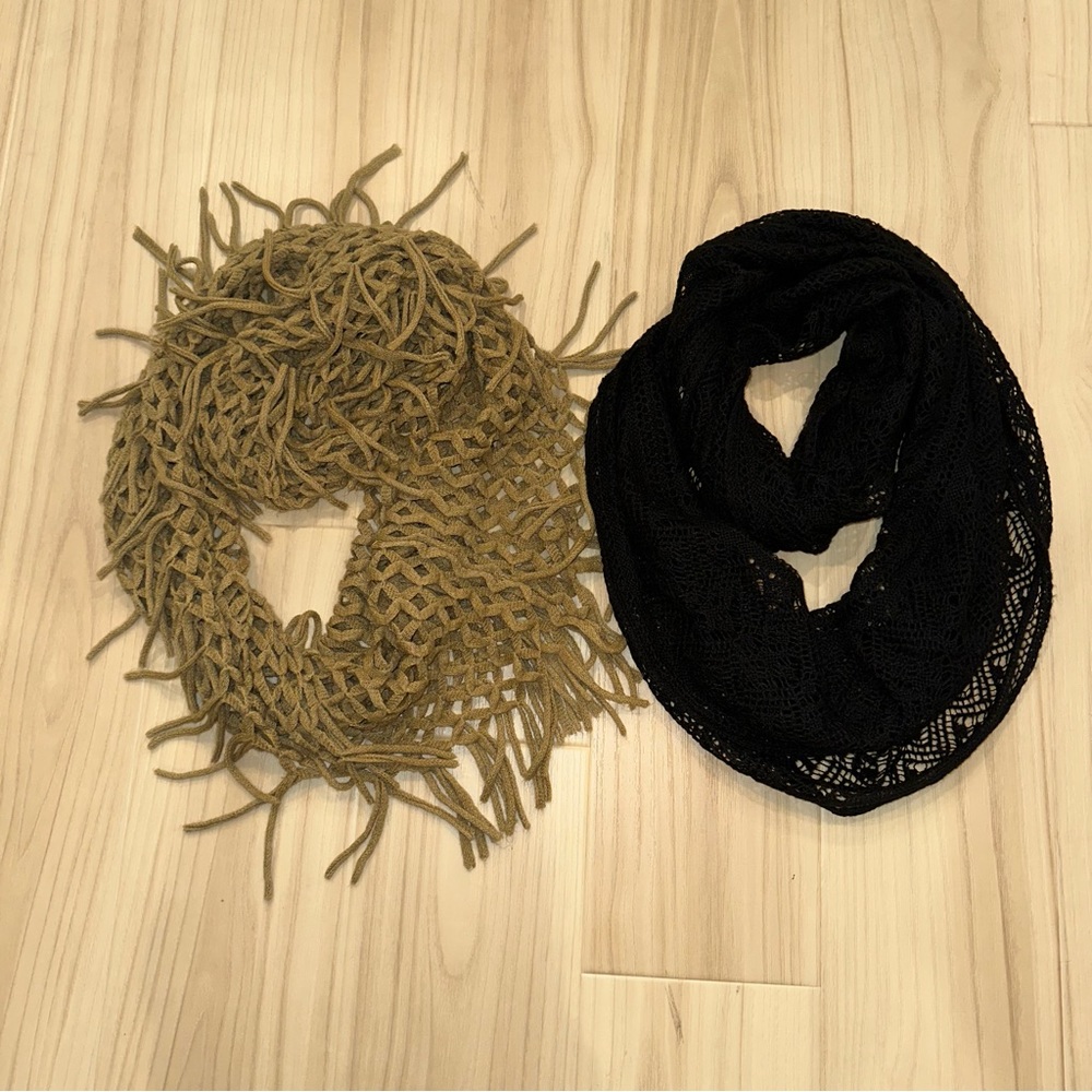 Two infinity scarves
